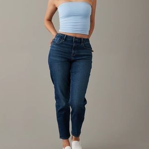 American Eagle • Stretch Mom Jean, dark wash, size 6 short